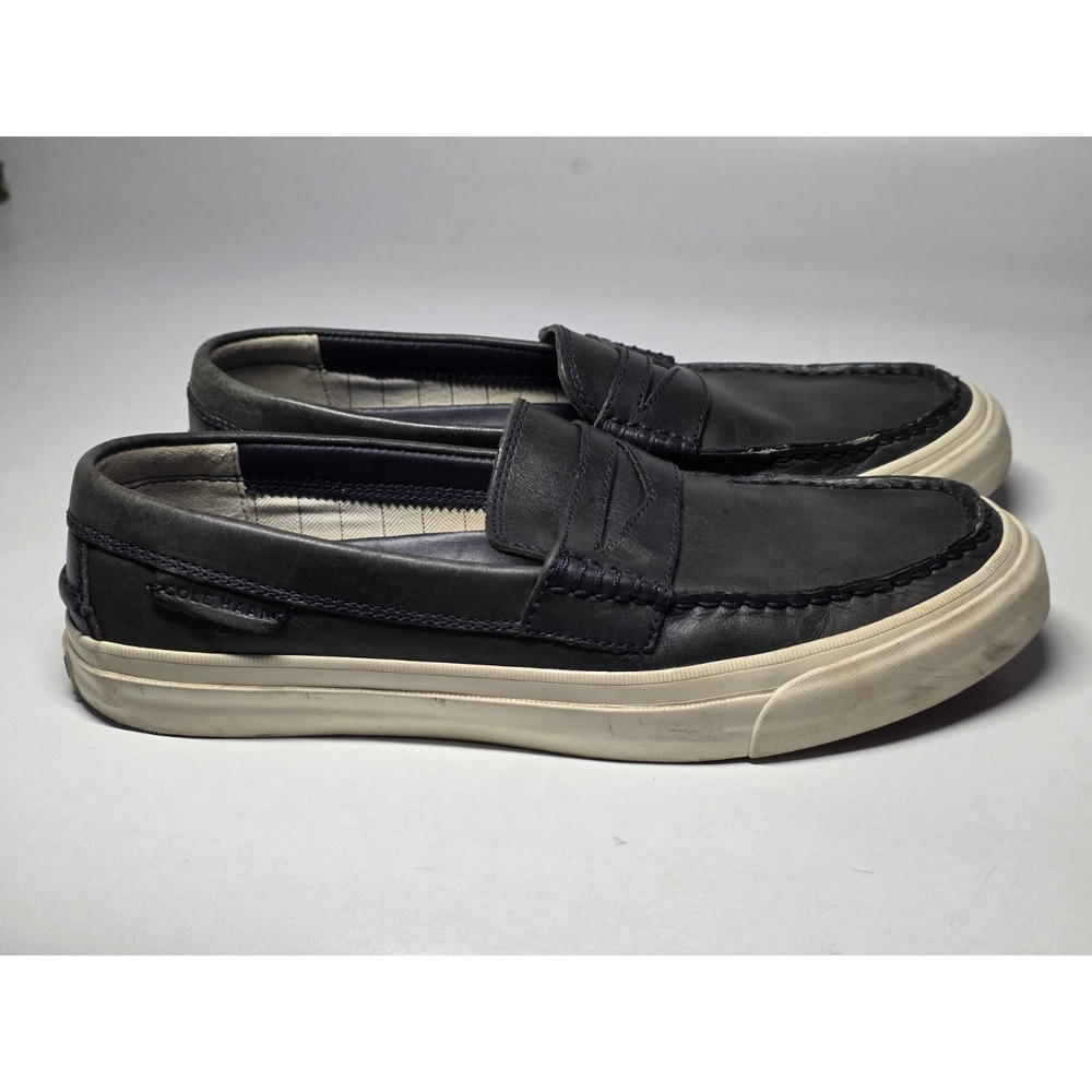 Cole Haan Grand Pinch Men's Loafers Size 9 M Navy Blue Leather Slip On Shoes